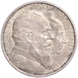 2 марки 1906 года Германия (Баден) 50 лет свадьбе Фридриха I и Луизы Прусской