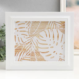 Ключница закрытая "Листья" 26,5х31,5 см Белый