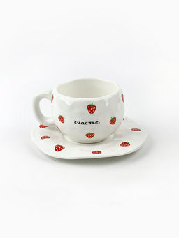 Чайная пара Клубничка, 300 мл