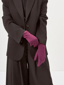 Перчатки жен флис LB-CP-137 plum