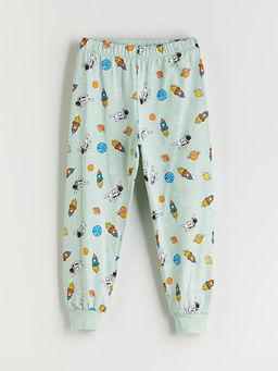 Beli Lastikli Bask?l? Erkek ?ocuk Pijama Alt