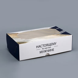 Цена за 5 шт. Коробка подарочная складная с окном, Настоящему мужчине, 25?15?7 см - UPAK LAND фото 2