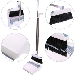 Набор для уборки, щетка для пола с совком "Профи" белый 8815