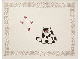 24С27-ШР/р.п/фкор/к. Комплект полотенец из 3 шт 46*60 "Коты-3" цв. 1 рис. 373