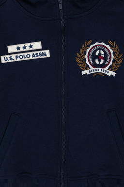 Темно-синий свитшот для мальчика Неожиданная скидка в корзине - U.s. polo assn фото 3