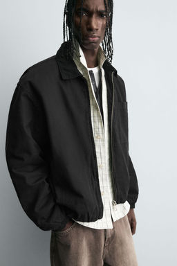 RELAXED FIT ZIP-UP JACKET