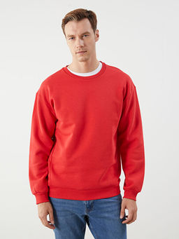 Bisiklet Yaka Erkek Sweatshirt