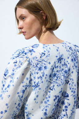 Blusa en mezcla de lino - H&m фото 14