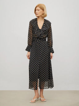 ЕМКА / Платье приталенное с принтом