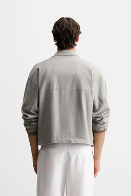 LINEN/COTTON TEXTURED JACKET - Zara фото 3