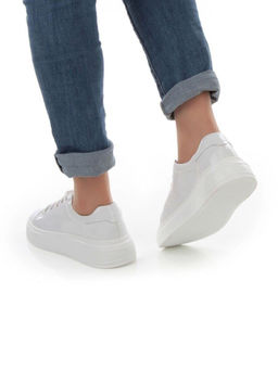 05-PDD215-2 WHITE Кроссовки женские (натуральная кожа)