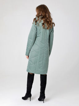 24106 Плащ утепл. серо-зеленый - Dizzyway фото 3