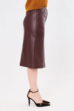 NOBBY Юбка Ю52-500/5 (эко-кожа бордо)  фото 4