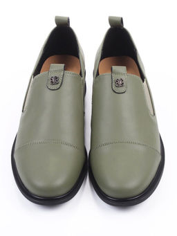 06-M47-18 GREEN Туфли женские (натуральная кожа)