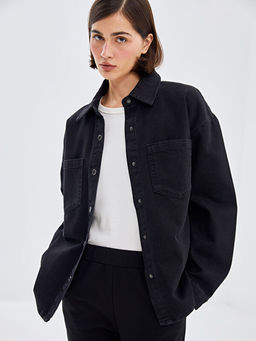 Oversize Kad?n Jean G?mlek Ceket