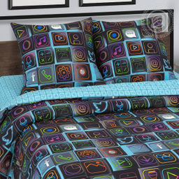 Постельное белье Смарт (поплин DE LUXE) Евро/Пододеяльник: 1 шт. - 215*200; Простыня: 1 шт. - 215*240; Наволочка: 2 шт. - 70*70; DE LUXE