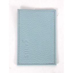 Обложка пропуск/карточка/проездной Croco-В-200 натуральная кожа голубой св флотер (20) 263568
