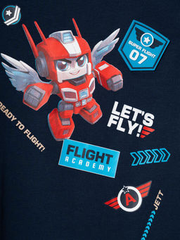 Футболка PlayToday для мальчика FLIGHT из хлопка с эластаном голубой  фото 6