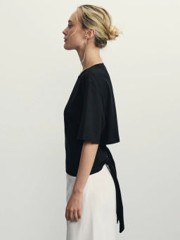 Футболка с завязкой на спине / Zarina  фото 5