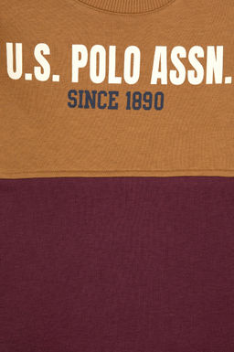 Erkek _ocuk Bordo Bisiklet Yaka Sweatshirt Sepette S_rpriz _ndirim - U.s. polo assn фото 3