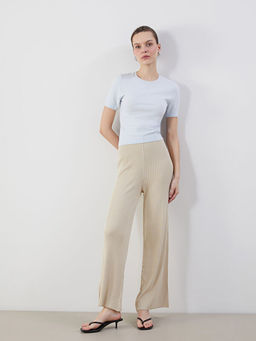 Beli Lastikli Dokulu Kad?n Triko Pantolon