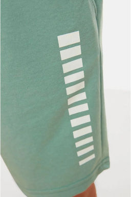 TRENDYOL MAN Mint Regular/Normal Kesim Orta Boy Geometrik Bask?l? Sort TMNSS21SR0137 - Trendyolmilla фото 7