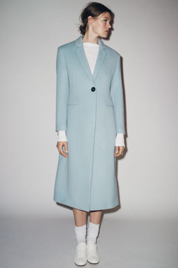 FITTED WOOL BLEND COAT ZW COLLECTION - Zara фото 3