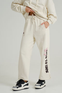 Брюки трикотажные утепленные Белый