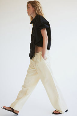 Pantalon en mezcla de lino - H&m фото 4