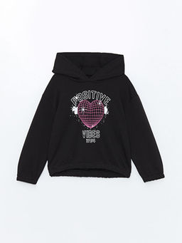 Kap??onlu K?z ?ocuk Sweatshirt