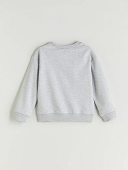 Bisiklet Yaka Basic K?z ?ocuk Sweatshirt