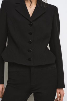 ZW COLLECTION SHORT BLAZER WITH TOPSTITCHING - Zara фото 4