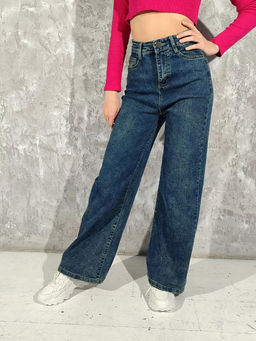 Джинсы трубы широкие палаццо прямые