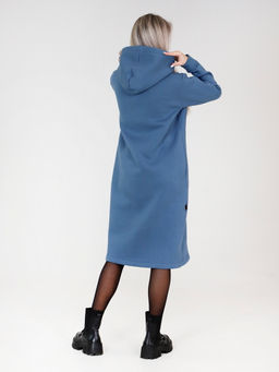 Платье женское П-162 (футер 3х нитка с начесом) Индиго - Elenatex фото 6