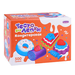 Тесто для лепки "Кондитерская фабрика" тесто 500гр, формы, скалка