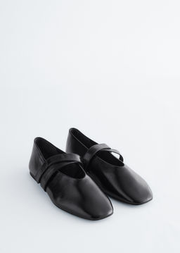 Bailarinas de cuero con tiras cruzadas - H&m фото 5