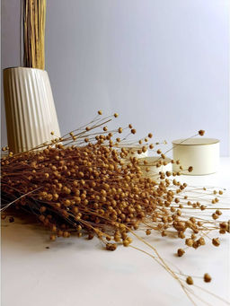 Лен натуральный, пучок 60г, 60 колосьев, h 60-70см