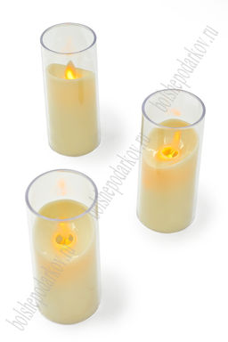 Набор свечей светодиодных на батарейках 5*5*12,5 см (12 шт) SF-7552, №5