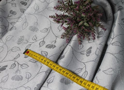 Скатерть арт. 13088/1/PB/120, СЕРЕБРИСТЫЕ ЛИСТОЧКИ, тефлоновая пропитка, размеры 120 см х 160 см