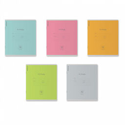 Цена за 10 шт. Тетрадь школьная ученическая ErichKrause Классика Nature Colors ассорти, 12 листов, клетка (в плёнке по 10 штук)_MIX-PACK фото 2