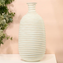 Ваза для цветов «Аркадия» из стекла, белая 38.5×18.5×18.5 см