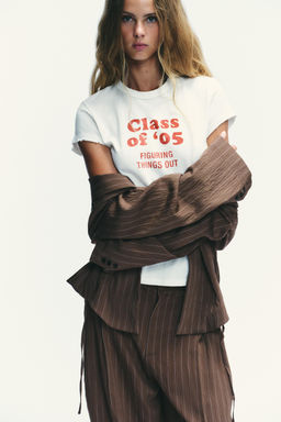 RUSTIC T-SHIRT WITH SLOGAN - Zara фото 4