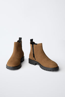 LEATHER CHELSEA ANKLE BOOTS - Zara фото 3