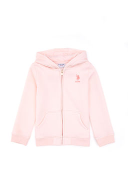 K_z _ocuk A__k Pembe Basic Sweatshirt Sepette S_rpriz _ndirim - U.s. polo assn фото 2