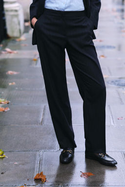 PINSTRIPE STRAIGHT LEG TROUSERS - Zara фото 3