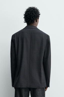 BLAZER RELAXED FIT ESTRUCTURA / Marino - Zara фото 3