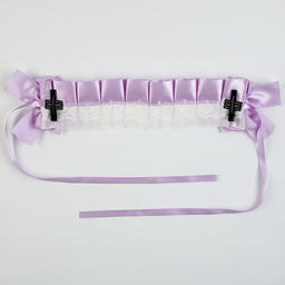 Карнавальная повязка Лолита цвет сиреневый с белым кружевом - Simaland фото 3