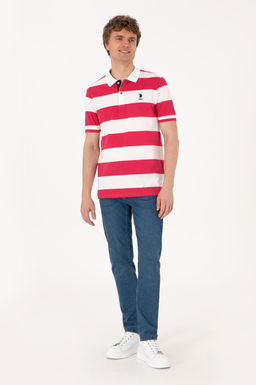 Erkek Regular Fit Vi_ne Polo Yaka _izgili Ti__rt Sepette S_rpriz _ndirim - U.s. polo assn фото 4