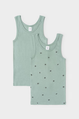 К 1182-2уп/холодная мята,штрихи, майка