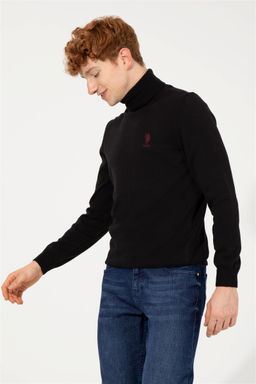 U. S. Polo Assn Мужской черный базовый свитер - U.s. polo assn фото 9